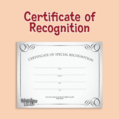 Certificate of Special Recognition